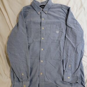 Chaps Light Blue Casual Button-Down Shirt